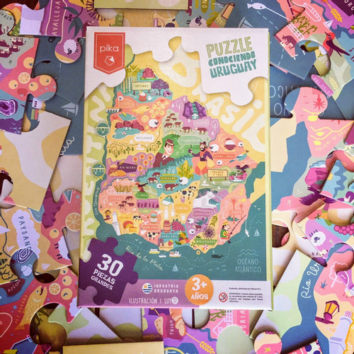 Post destacado de la madriguera libros | Producto: PUZZLE CONOCIENDO URUGUAY 30 PIEZAS